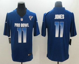 Men's Atlanta Falcons #11 Julio Jones Navy Blue 2018 Pro Bowl Stitched NFL Nike Game Jersey