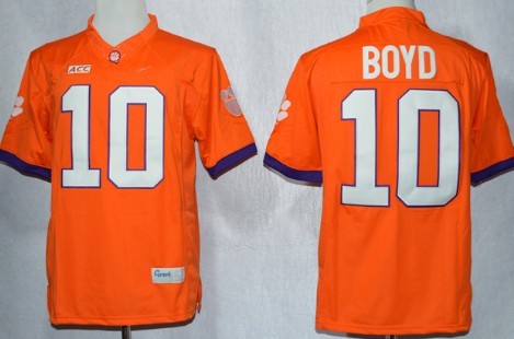 Clemson Tigers #10 Tajh Boyd 2013 Orange Limited Jersey