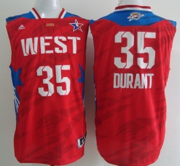 Oklahoma City Thunder #35 Kevin Durant 2013 All-Star Revolution 30 Swingman Red Jersey