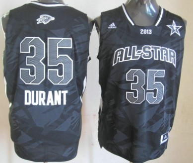 Oklahoma City Thunder #35 Kevin Durant 2013 All-Star Revolution 30 Swingman Gray Jersey