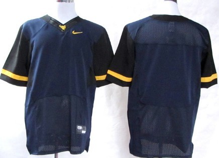 West Virginia Mountaineers Blank 2013 Navy Blue Elite Jersey 