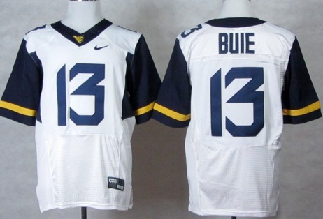 West Virginia Mountaineers #13 Andrew Buie 2013 White Elite Jersey 
