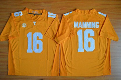 Men's Tennessee Volunteers #16 Peyton Manning Orange 2015 College Football Jersey
