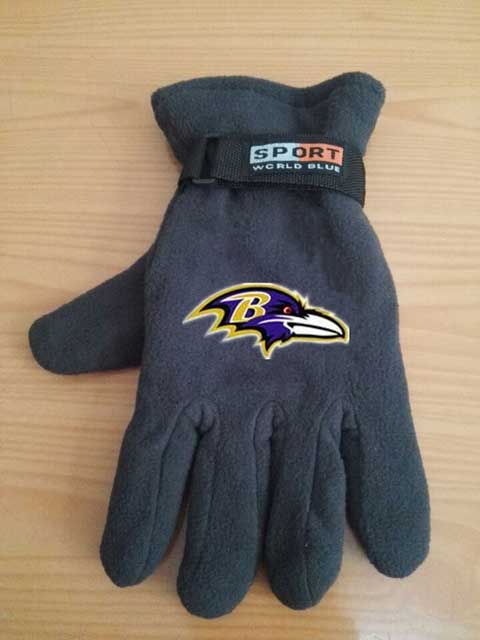 Baltimore Ravens NFL Adult Winter Warm Gloves Dark Gray