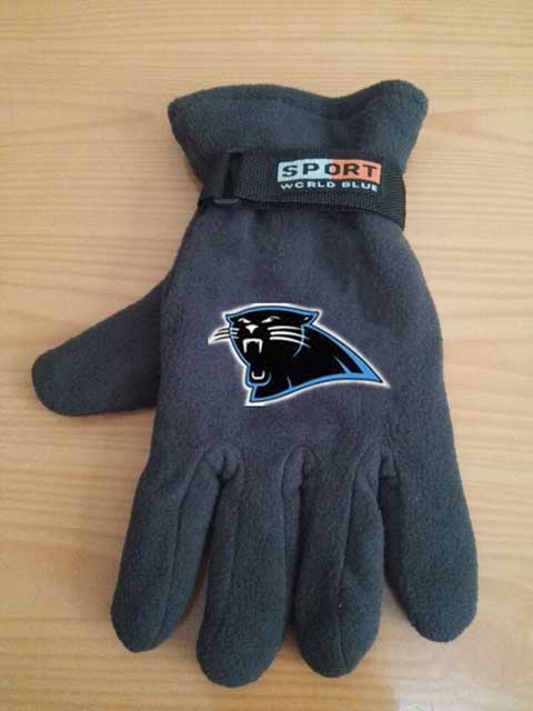 Carolina Panthers NFL Adult Winter Warm Gloves Dark Gray