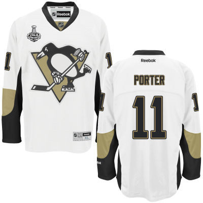 Men's Pittsburgh Penguins #11 Kevin Porter White Road 2016 Stanley Cup NHL Finals Patch Jersey