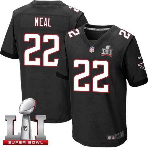 Nike Falcons #22 Keanu Neal Black Alternate Super Bowl LI 51 Men's Stitched NFL Elite Jersey