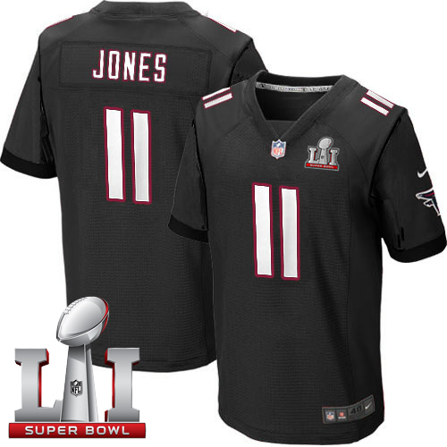 Nike Falcons #11 Julio Jones Black Alternate Super Bowl LI 51 Men's Stitched NFL Elite Jersey