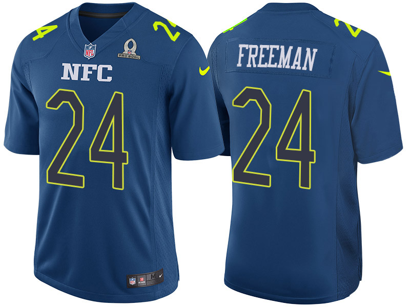 2017 Pro Bowl NFC Atlanta Falcons 24 Devonta Freeman Navy Game Jersey