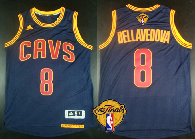 Men's Cleveland Cavaliers #8 Matthew Dellavedova 2017 The NBA Finals Patch Navy Blue Jersey