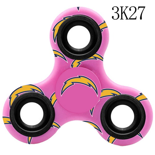 Los Angeles Chargers Pink Logo Three-Way Fidget Spinner III - 3K27