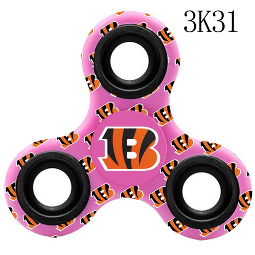 CINCINNATI BENGALS Pink Logo Three-Way Fidget Spinner III - 3K31