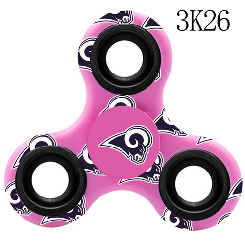 LOS ANGELES RAMS Pink Logo Three-Way Fidget Spinner III - 3K26