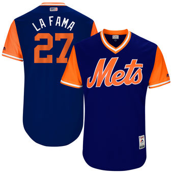Men's New York Mets Jeurys Familia La Fama Majestic Royal 2017 Players Weekend Authentic Jersey
