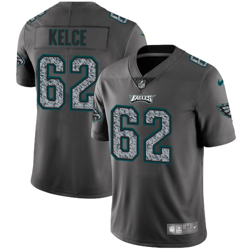 Nike Philadelphia Eagles #62 Jason Kelce Gray Static Men's NFL Vapor Untouchable Game Jersey
