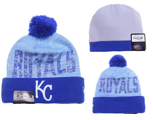 MLB Kansas City Royals New Era Logo Stitched Knit Beanies 001