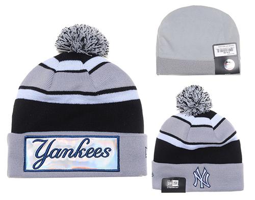 MLB New York Yankees New Era Logo Stitched Knit Beanies 004