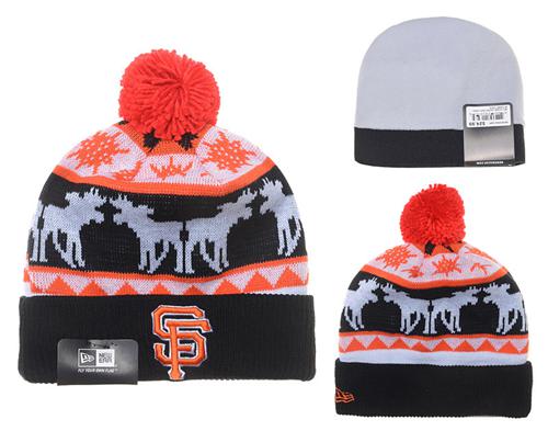 MLB San Francisco Giants New Era Logo Stitched Knit Beanies 001