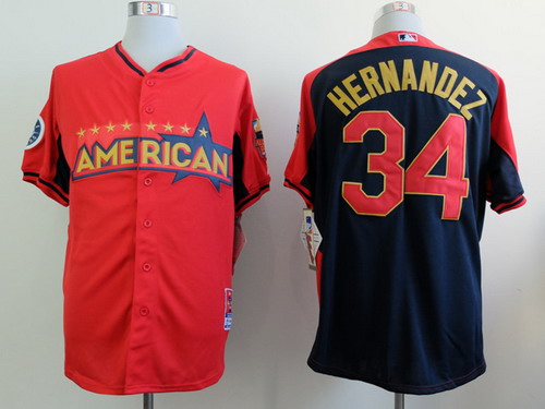 Seattle Mariners #34 Felix Hernandez 2014 All-Star Red Jersey