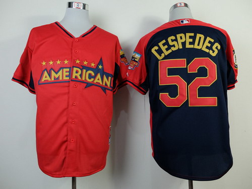 Oakland Athletics #52 Yoenis Cespedes 2014 All-Star Red Jersey