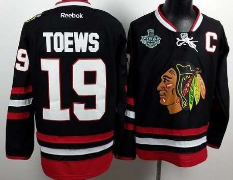 Men's Chicago Blackhawks #19 Jonathan Toews 2015 Stanley Cup 2014 Stadium Series Black Jersey