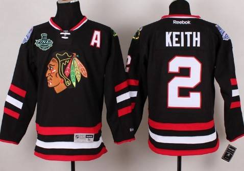 Men's Chicago Blackhawks #2 Duncan Keith 2015 Stanley Cup 2014 Stadium Series Black Jersey