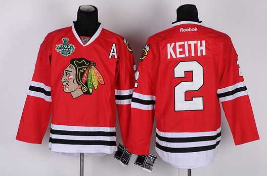 Men's Chicago Blackhawks #2 Duncan Keith 2015 Stanley Cup  Red Jersey