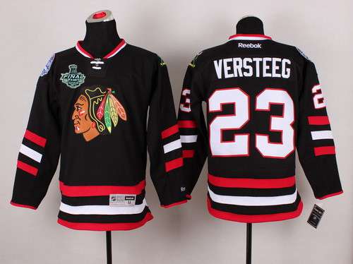 Men's Chicago Blackhawks #23 Kris Versteeg 2015 Stanley Cup 2014 Stadium Series Black Jersey