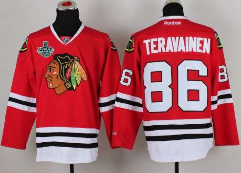 Men's Chicago Blackhawks #86 Teuvo Teravainen 2015 Stanley Cup Red Jersey